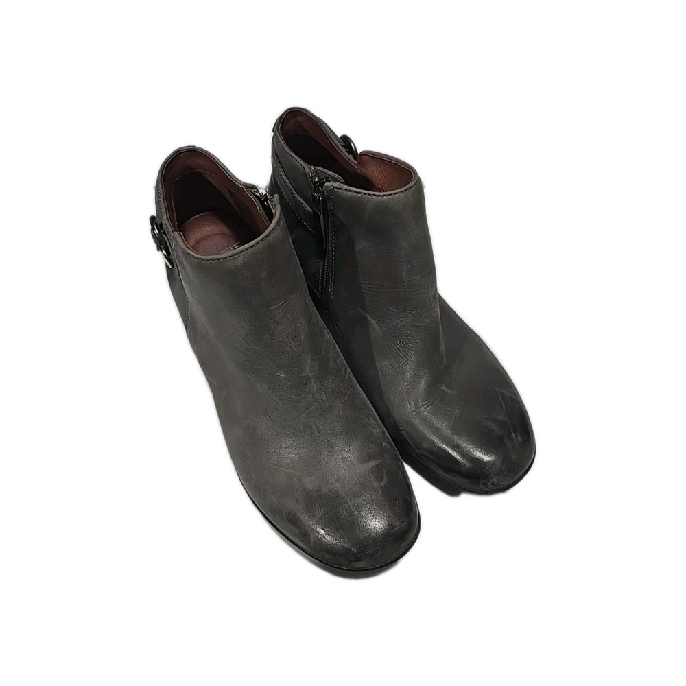Dansko Perry Brown Leather Waterproof Block Heels Ankle Bootie Womans Size 37